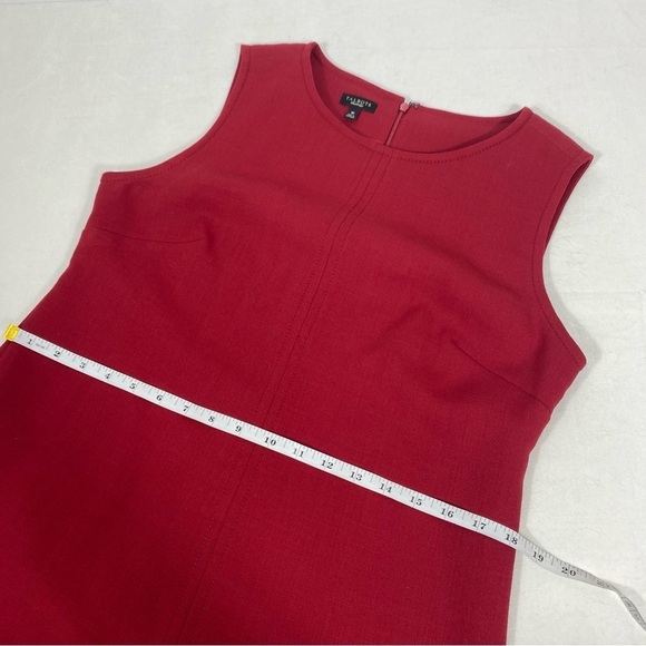 Talbots Womens Sleeveless Shift Dress Wool Blend Red Sz 10 Career Office Classic - Picture 8 of 9
